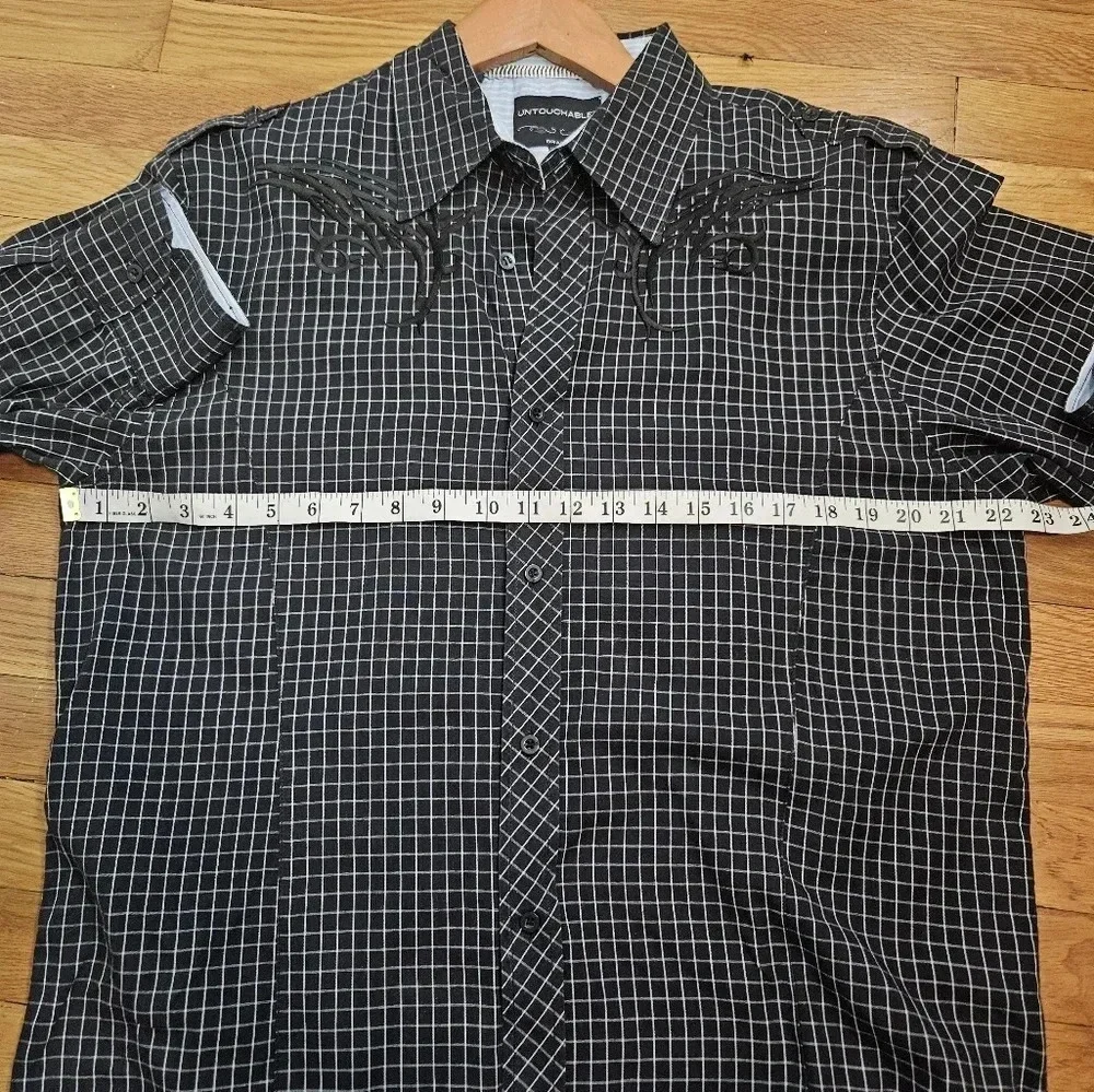 Plaid Long Sleeve Shirt XL Untouchable Man Casual Wear